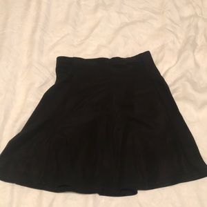 black mini skirt